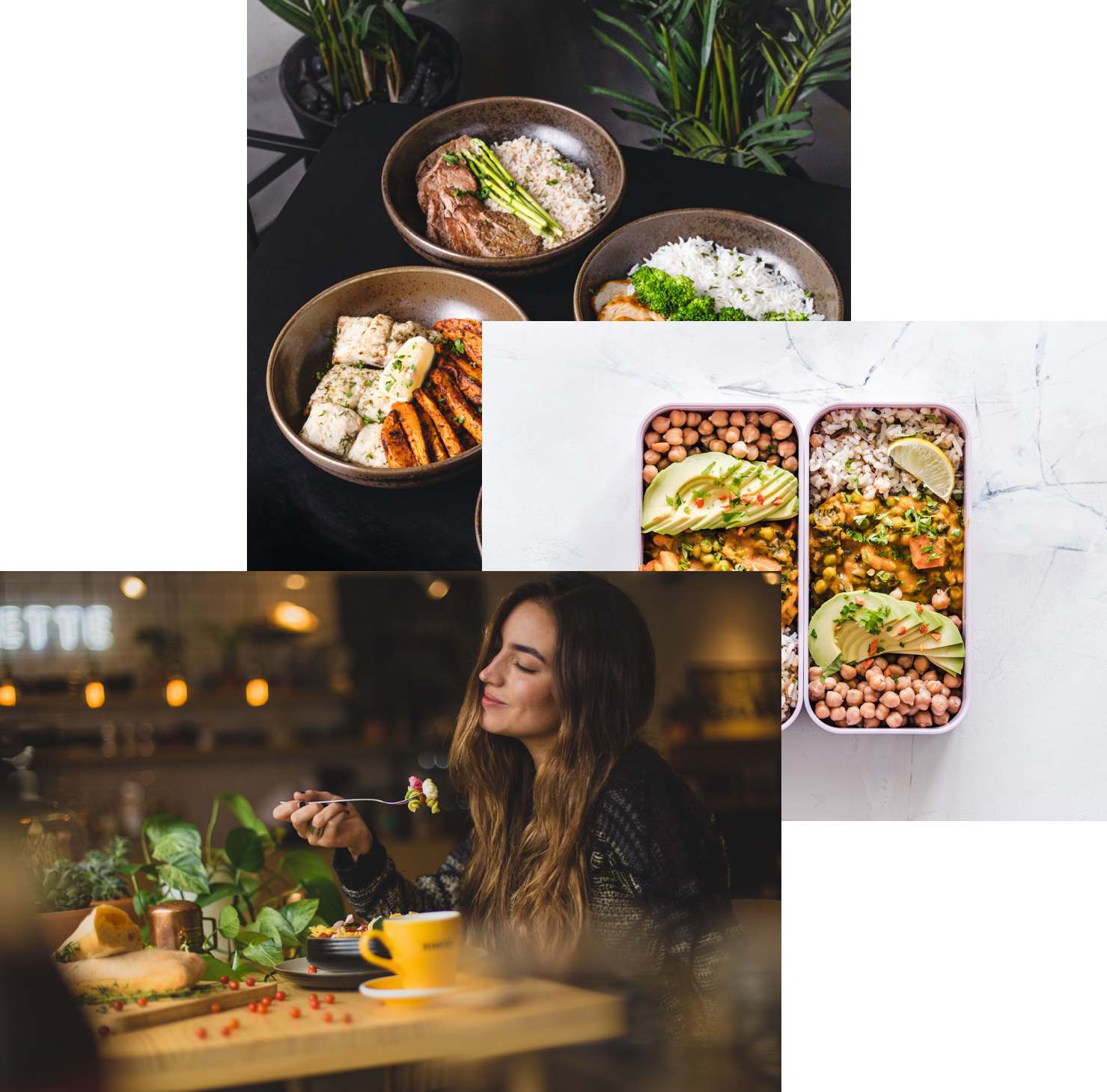 Person preparing a meal with fresh ingredients, various dishes on a table